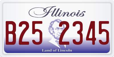 IL license plate B252345