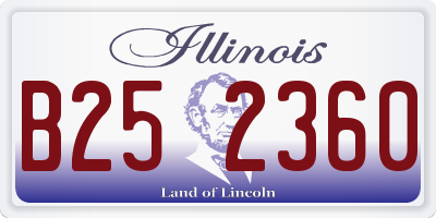 IL license plate B252360