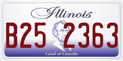 IL license plate B252363