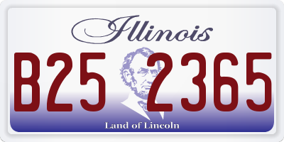 IL license plate B252365