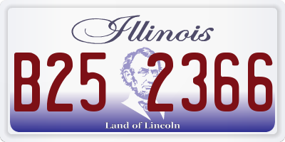 IL license plate B252366