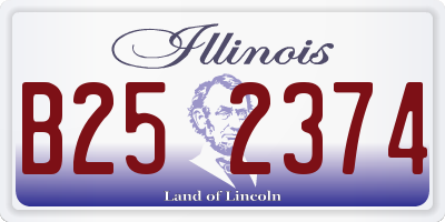 IL license plate B252374