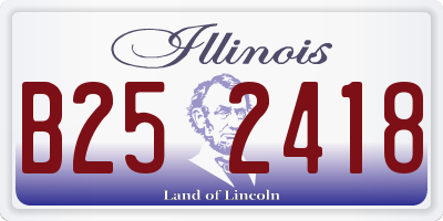 IL license plate B252418