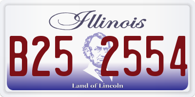 IL license plate B252554