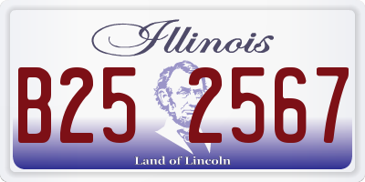 IL license plate B252567