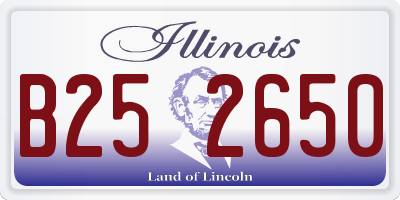 IL license plate B252650