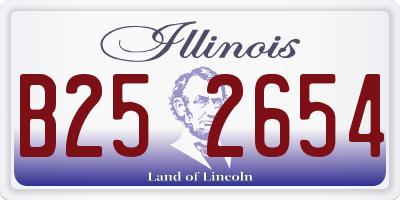 IL license plate B252654