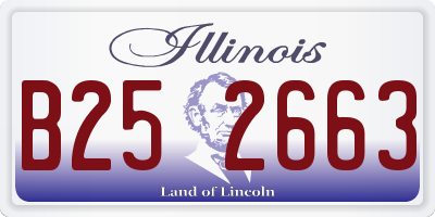 IL license plate B252663