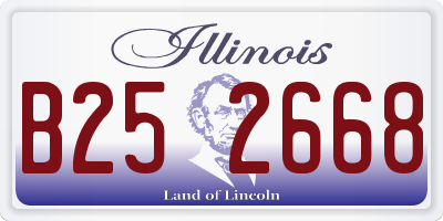 IL license plate B252668