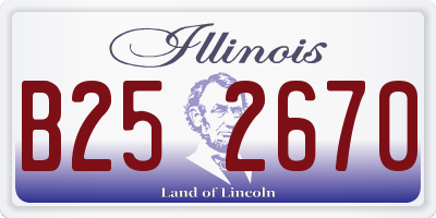 IL license plate B252670