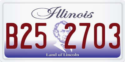 IL license plate B252703