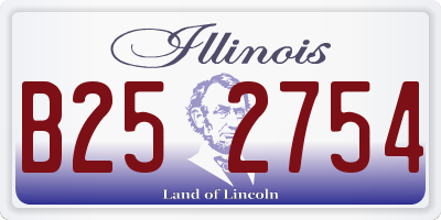 IL license plate B252754