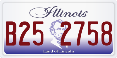 IL license plate B252758