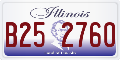 IL license plate B252760