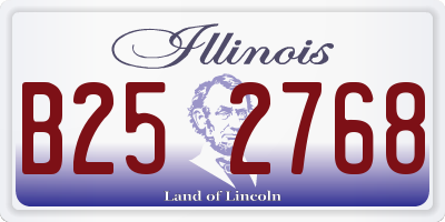 IL license plate B252768