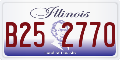 IL license plate B252770
