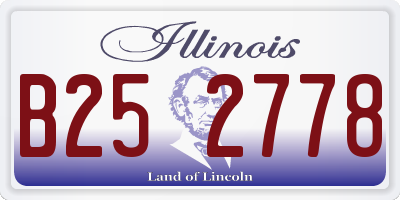 IL license plate B252778