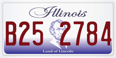 IL license plate B252784