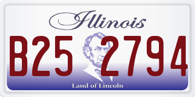 IL license plate B252794