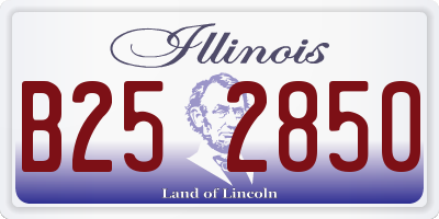IL license plate B252850