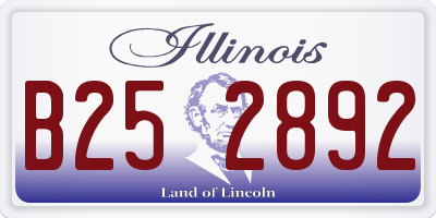 IL license plate B252892