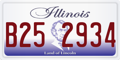IL license plate B252934
