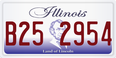 IL license plate B252954