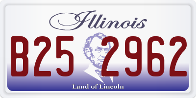 IL license plate B252962