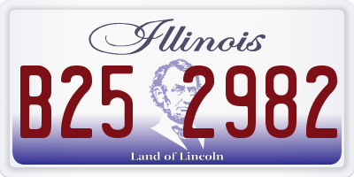 IL license plate B252982