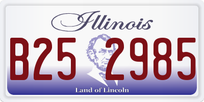 IL license plate B252985