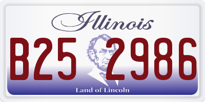 IL license plate B252986