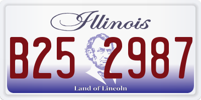 IL license plate B252987