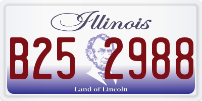 IL license plate B252988