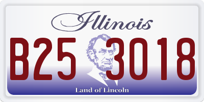 IL license plate B253018