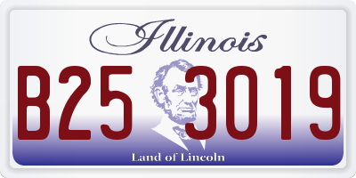 IL license plate B253019