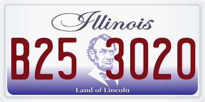IL license plate B253020