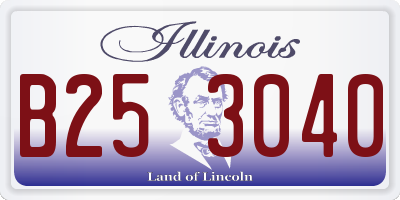 IL license plate B253040