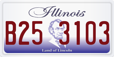 IL license plate B253103