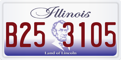 IL license plate B253105