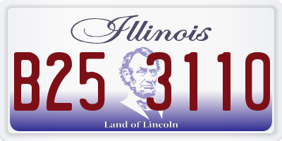 IL license plate B253110
