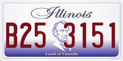 IL license plate B253151
