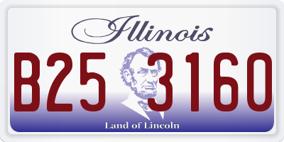IL license plate B253160