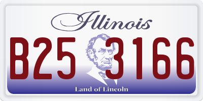 IL license plate B253166