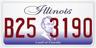 IL license plate B253190
