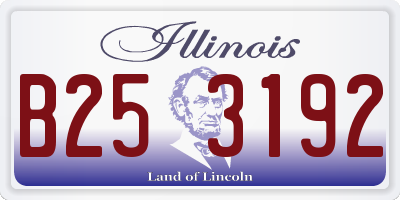 IL license plate B253192