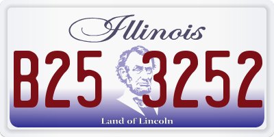 IL license plate B253252