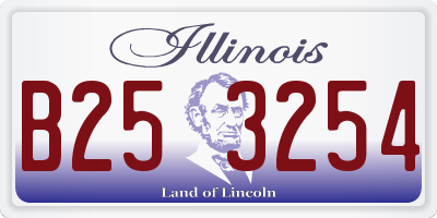 IL license plate B253254