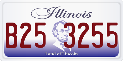 IL license plate B253255