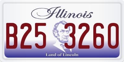 IL license plate B253260