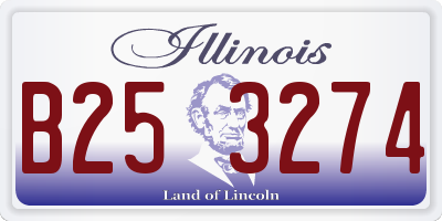 IL license plate B253274